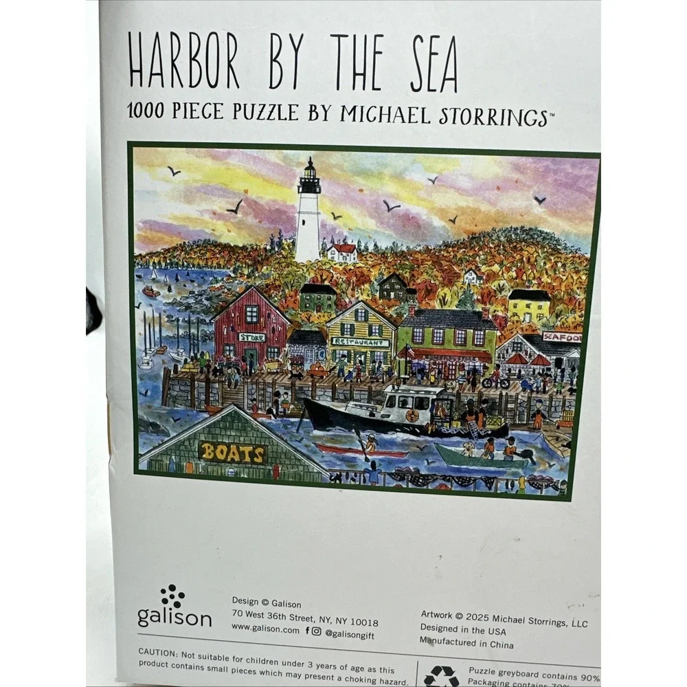 Harbor by The Sea Puzzle - 1000 Pieces 27 x 20 Inches Jigsaw‎ Puzzle